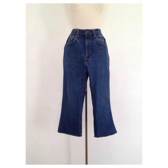 vintage 70s levis womens 70s jeans flare cropped j