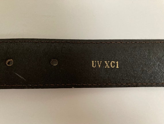 dark brown belt mens vintage 90s designer belt ve… - image 8