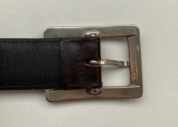 dark brown belt mens vintage 90s designer belt ve… - image 5