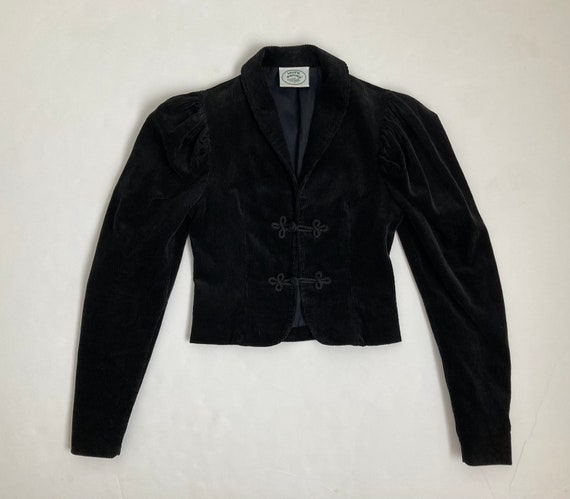 black 80s blazer vintage 70s cropped jacket laura… - image 2