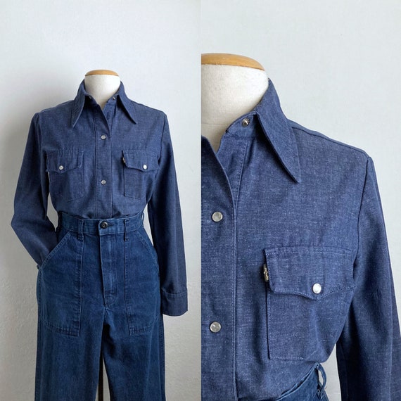 70s denim shirt womens 70s shirt vintage levis ove