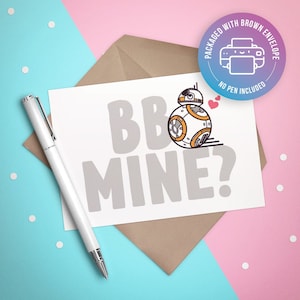 BB-Mine? Biglietto d'auguri - Geeky Couple - Star Wars - San Valentino - Anniversario - Amore