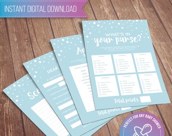 Printable Baby Shower Games pink Maternity Arrival New | Etsy