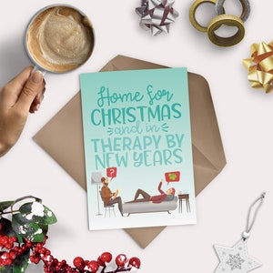 Casa para o Natal, Terapia por Cartão de Ano Novo - Engraçado - Família - Política - Natal