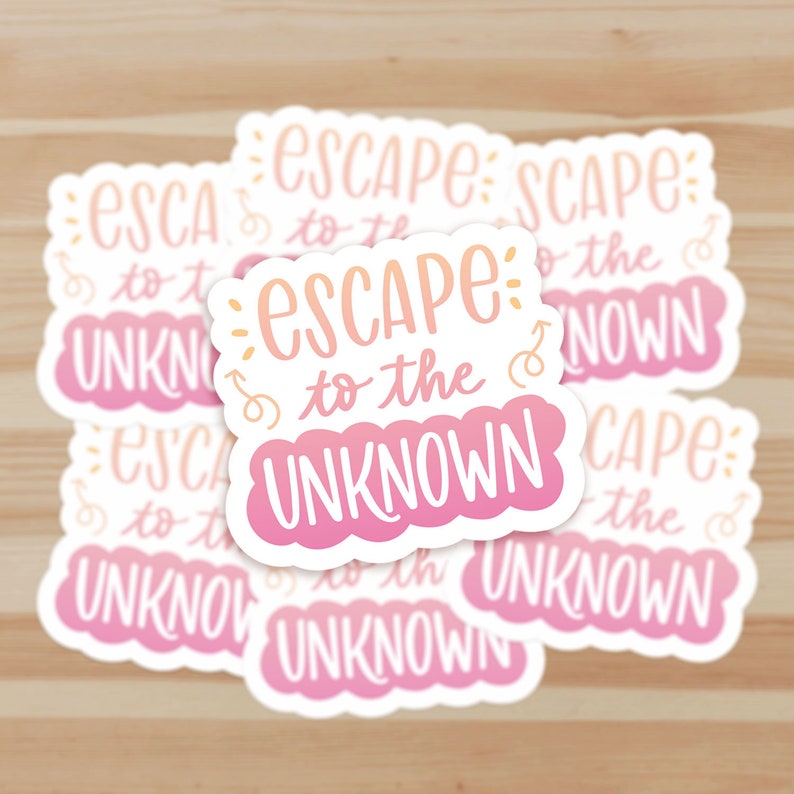 Escape to the Unknown Stickers Laptop Phone Planner Stickers Individual or Multipack