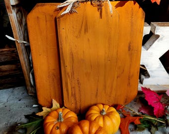 Distressed Wooden Pumpkin | Rustic Fall Farmhouse Decor