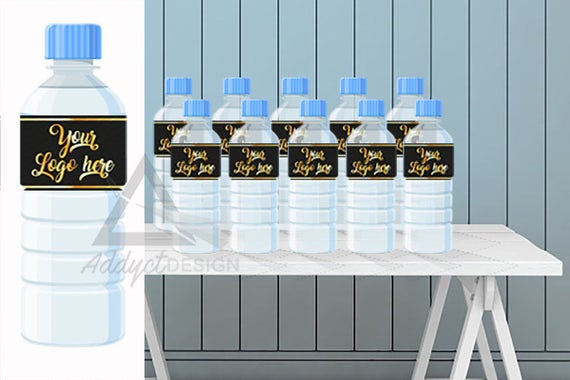 Bottle Water Mockup Water Favor Party Graduation Favor Water