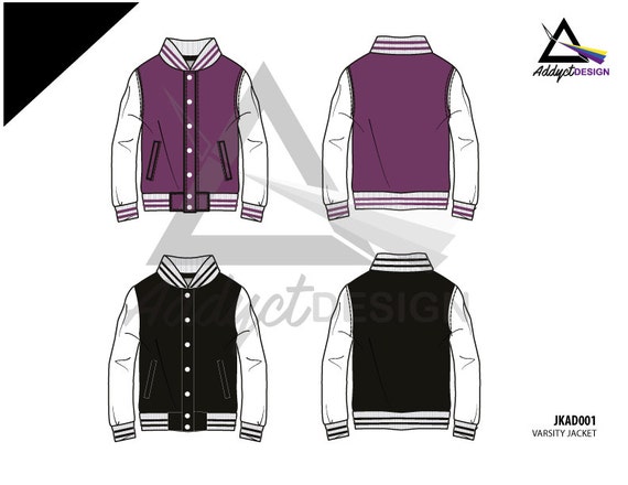 Download Jacket varsity template vector Mockup Jacket MockUp vector ...