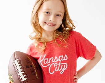 Kansas City Football Script Toddler Tee - KC Kids Tee - Kansas City Shirt - KC Toddler Shirt - Kansas City Kids Gift - KC Gift - Baby Gift
