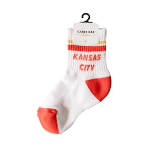 Youth Kansas City Crew Socks - Red & Gold - KC - Football - Gift - Kids image 1
