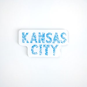 Kansas City Floral Blue Magnet - KC Pride - Kansas City Gift - KC Magnet