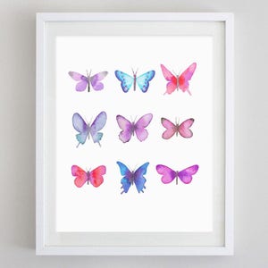 Butterflies Watercolor Art Print