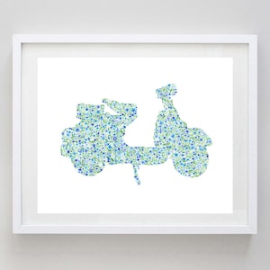 Vespa Watercolor Print - Vespa Gift - Custom Vespa Art - Italian Home Decor - Vespa Painting - Vespa Artwork