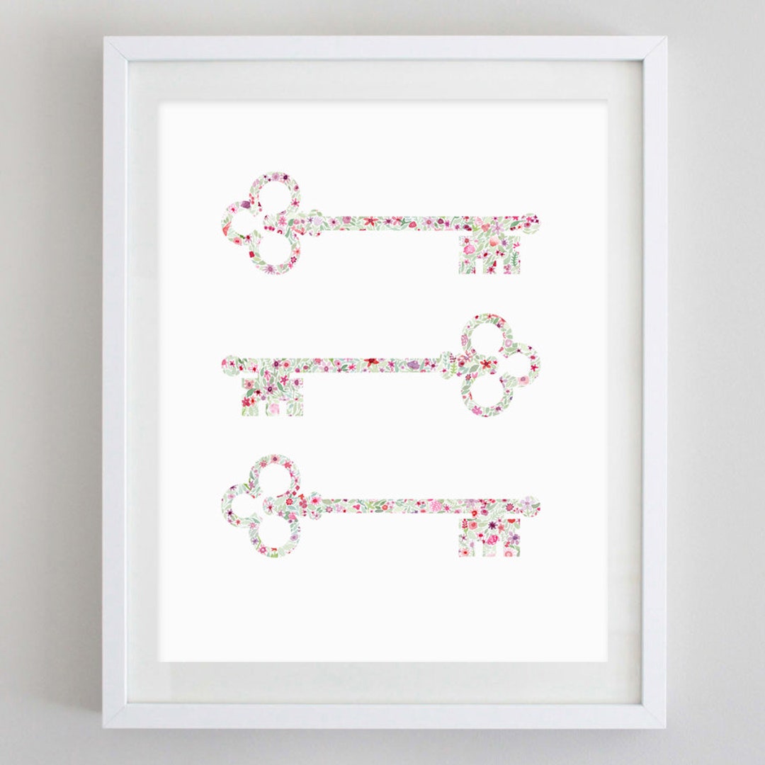 Keys Art Print Custom Keys Artwork Keys Painting Keys Etsy