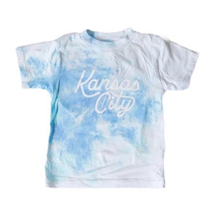 Kansas City Script Toddler Tee - Blue Tie Dye - KC Kids Tee - Kansas City Shirt - KC Toddler Shirt