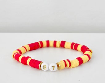 87 Red and Yellow Bracelet - KC Fan - Kansas City - KC Football