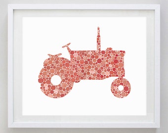 Tractor Watercolor Art Print