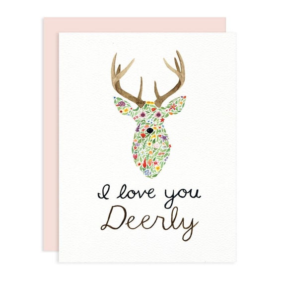 I Love You Deerly Greeting Card I Love You Deerly Greeting Card