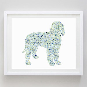 Golden Doodle Floral Watercolor Art Print - Dog Gift - Dog Breed - Puppy Art - Dog Lover Artwork