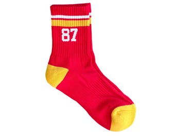 Kansas City Crew Socks - Red & Yellow - 13 - 15 - 87