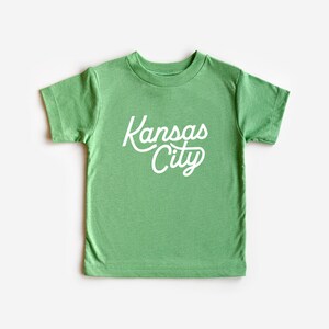 Kansas City Green Script Toddler Tee - KC Kids Tee - Kansas City Shirt - KC Toddler Shirt - St. Pattys - KC Gift - St. Patrick&#39;s Day