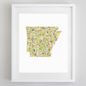 Arkansas State Watercolor Art Print - Any State Available - Arkansas Watercolor - AR State - Moving Gift - Housewarming Gift - Custom State