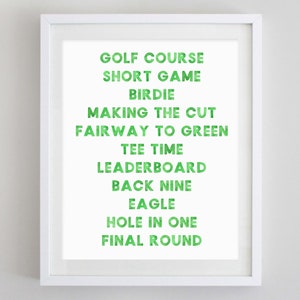 Golf Watercolor Art Print