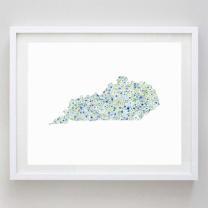 Kentucky Aquarell Art Print - Custom Kentucky Kunstwerk - Kentucky Housewarming Geschenk - Custom State Aquarell Print - Kentucky Kinderzimmer