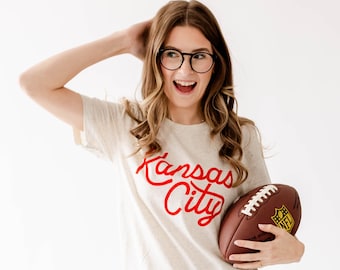 Kansas City Script Tee - Kansas City Shirt - Womens Chiefs Shirt - Kansas City Chiefs - Kansas City T-Shirt - KC Football