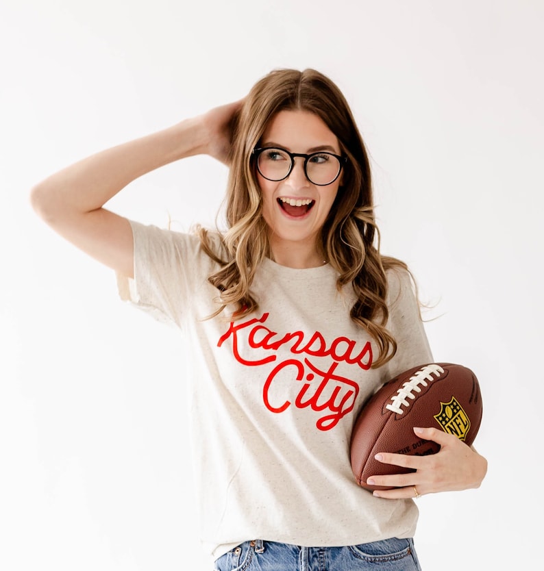 Kansas City Script Tee Kansas City Shirt Womens Chiefs Shirt Kansas City Chiefs Kansas City T-Shirt KC Football image 1