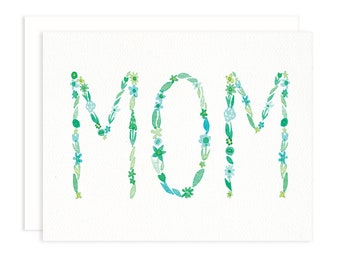 Mom Floral Celebration Card