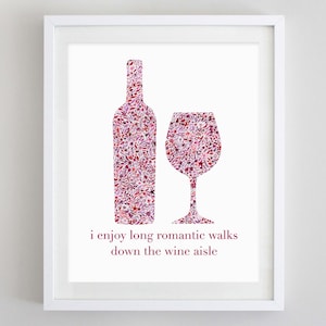 Wine Watercolor Art Print - Alcohol Quote Watercolor Painting - Wine Bottle - Bar Artwork - Wine Gift - Kitchen Decor - Carly Rae Studio