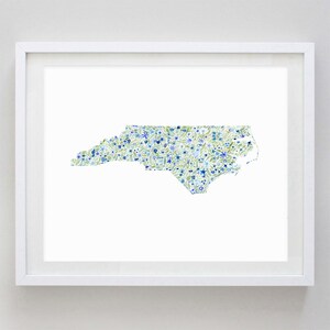 North Carolina Watercolor Art Print - Custom North Carolina Art - North Carolina Nursery Gift - State Watercolor Print - North Carolina Kids