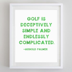 Golf Quote Watercolor Art Print