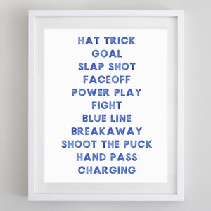 Hockey Watercolor Art Print