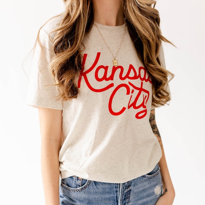 Kansas City Script Tee Kansas City Shirt Womens Chiefs Shirt Kansas City Chiefs Kansas City T-Shirt KC Football image 3