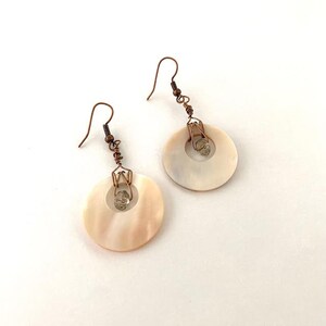 Summer Shell Wire Wrapped Bronze Earrings - Etsy