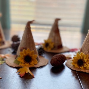 One Scarecrow hat/fall decor/farmhouse decor /rustic decor /autumn decor/sunflower decor/faux flowers/tiered tray decor/mug hats/fall hats