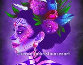 Calavera Morada Print