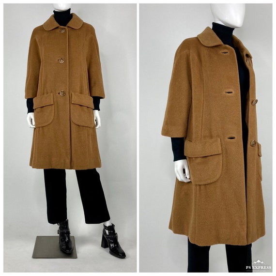 Vintage 60’s classic camel hair wool round collar