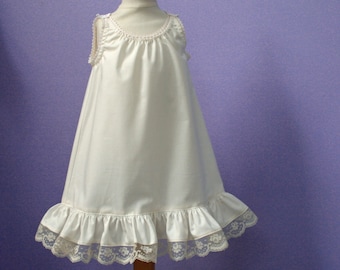Infants Cotton Dress #603,  girls Preemie thru 24 months, Christening, Baptism, Flower Girl, Beach Portrait, custom-made