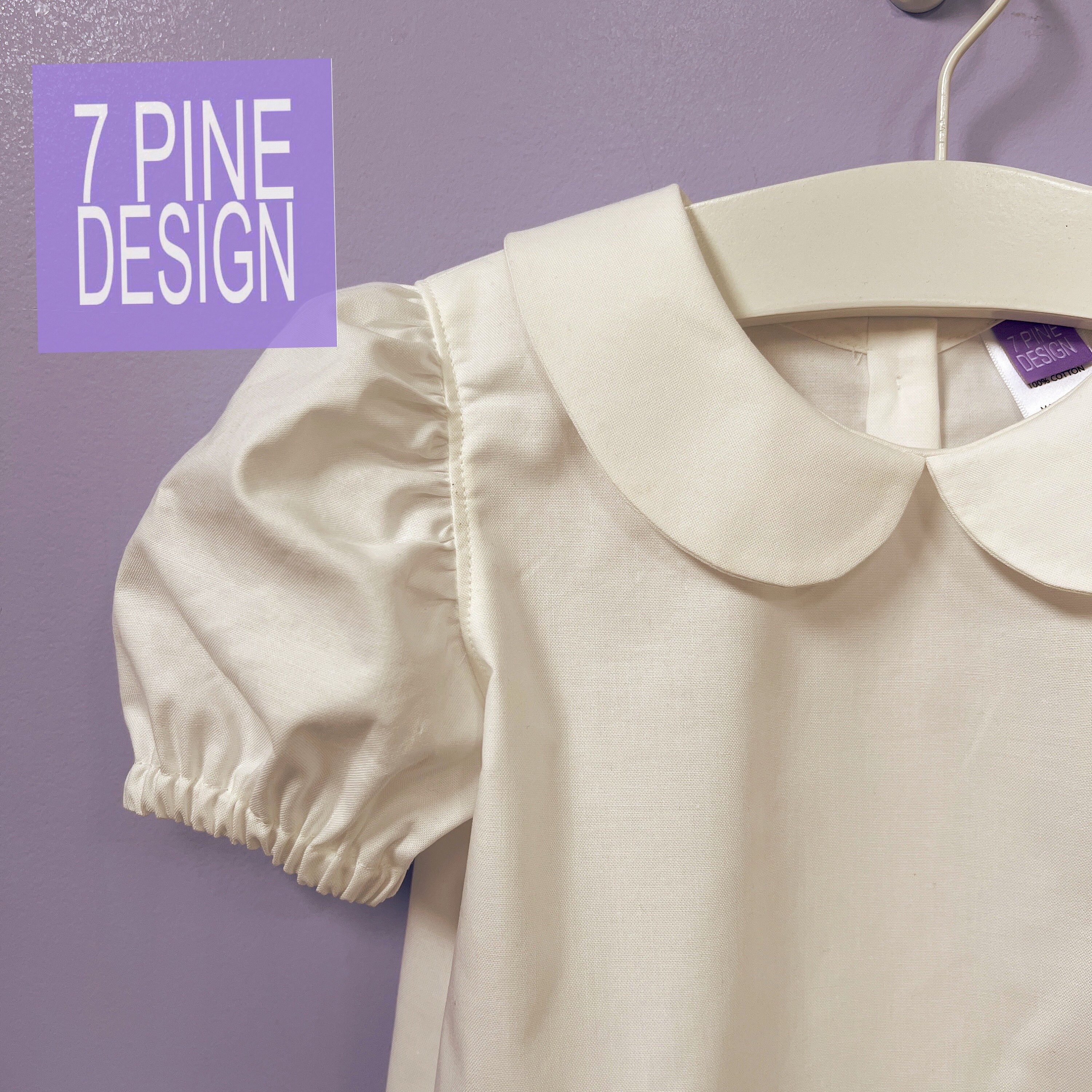 peter pan collar cotton blouse