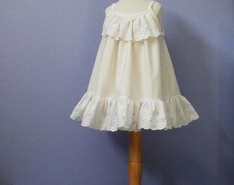 Rustic Childs Dress #626 sizes 2 thru 12,  Beach Portrait,  Baptism, Flower Girl