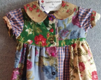Little girls old-fashioned cotton flannel dress (3)