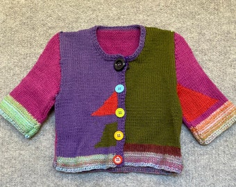 Cárdigan tejido a mano para niños (61)