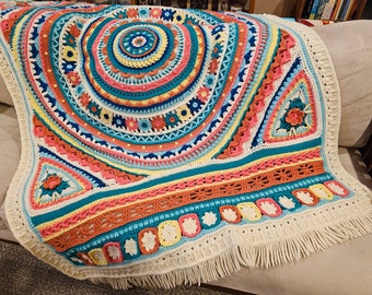 Floral Paradise Afghan Crochet Afghan Handmade Blanket Etsy