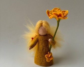 Flower fairy,Rose,Wet  felted,Waldorf, Felted,flower child,Naturetable,Season table,Filzart,Blumenkind,Gefilzt