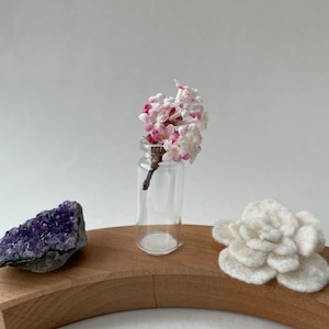 Glass Vase,Jahresring, stecker,Jahrringstecker,Jahreszeitentisch,Geburtstagsring,filzart