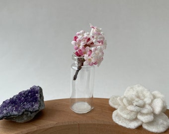 Glass Vase,Jahresring, stecker,Jahrringstecker,Jahreszeitentisch,Geburtstagsring,filzart