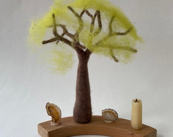 Jahrringstecker,Filzbaum,Baum,Geburtstagring,Jahreszeitentisch.Gefilzt,filzart, Geburtstagskranz Grimms Stecker,Jahresringe,Tischdekoration